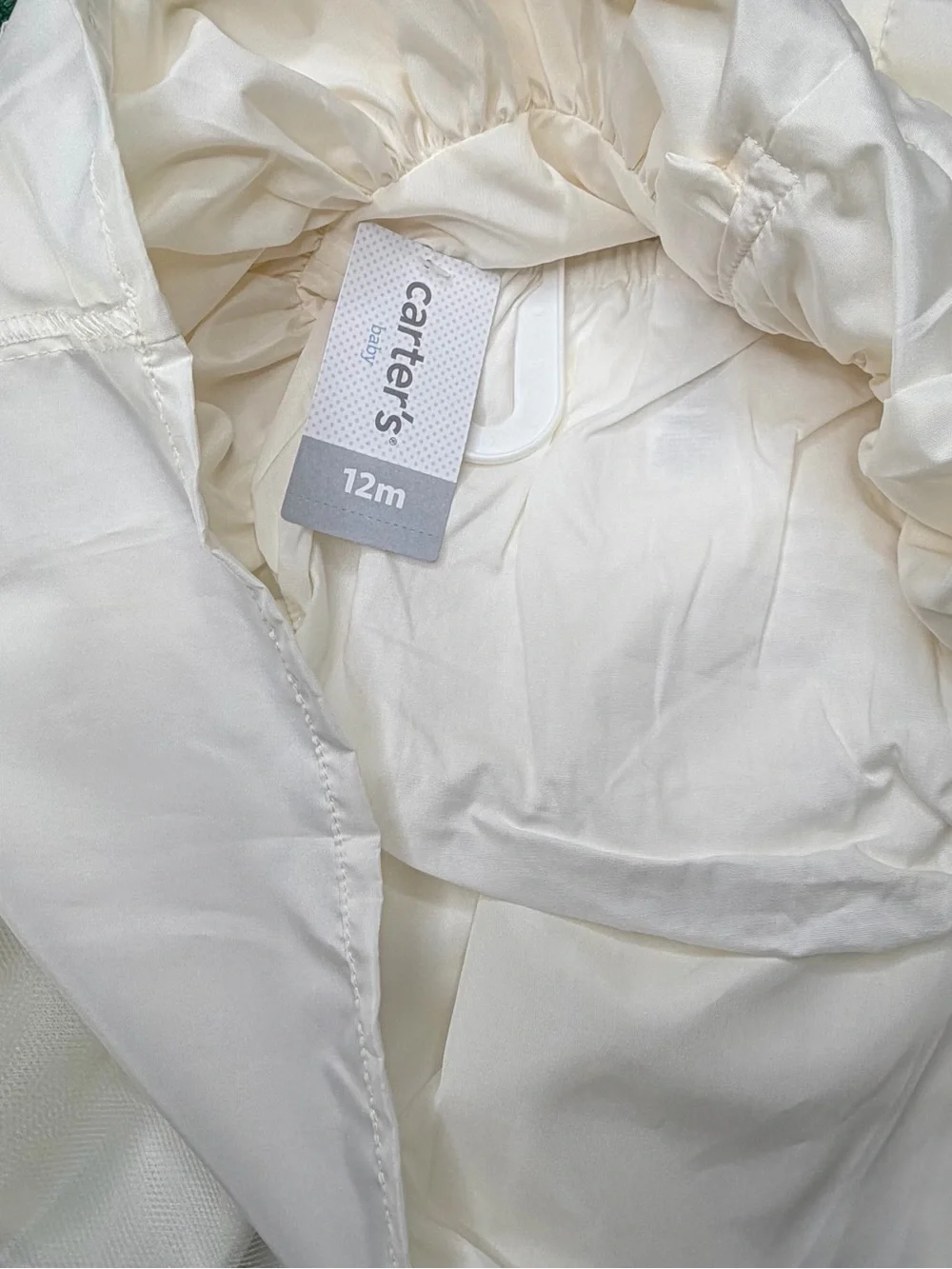 Carter's Girls 12M Ivory/Gold Heart Tulle Dress Cap Sleeve Party Wedding NWT